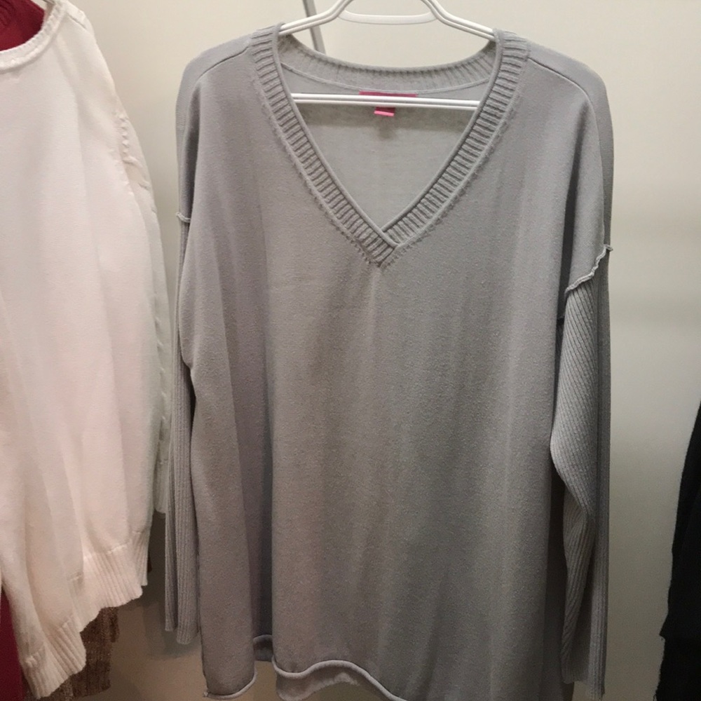Woman Within sz 1X grey sweater